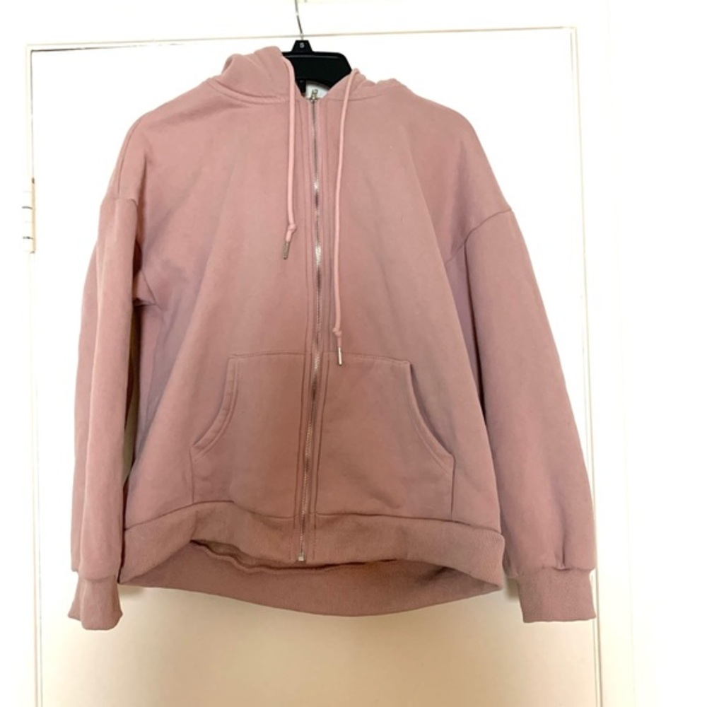 New Trendy Queen Pink Zip up Hoodie Sweatshirt
